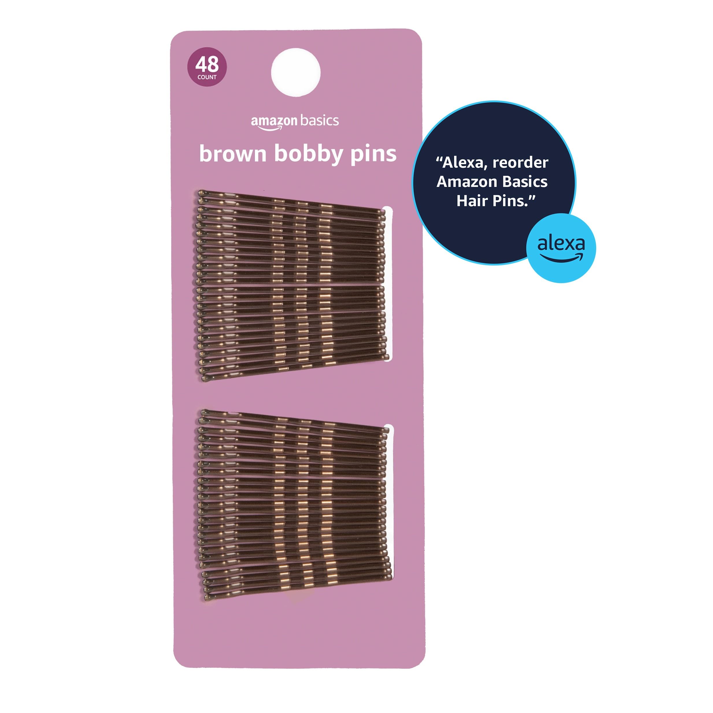 Foto 7 pulgar | Bobby Pins Amazon Basics, Marrón, 48 Unidades - Venta Internacional.
