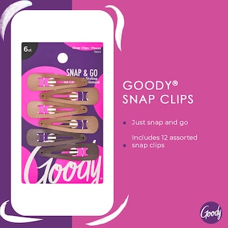 Foto 2 | Pinzas Para El Cabello Goody Metal Contour, 6 Unidades, Colores Morenos - Venta Internacional.