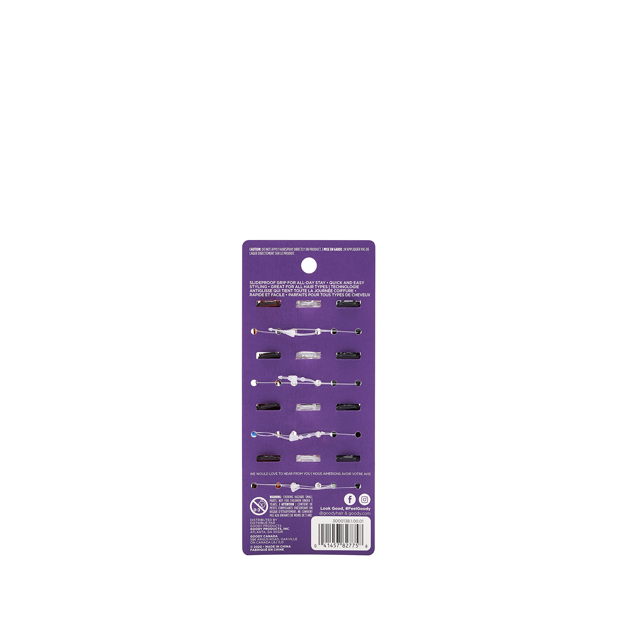 Foto 3 pulgar | Pinzas Para El Cabello Goody Small Basic, Media Garra, 3 Puntas, 12 Unidades - Venta Internacional.