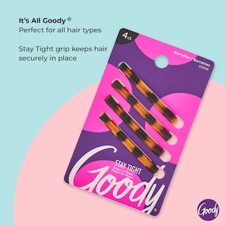Foto 3 | Pinzas Para El Pelo Goody Mock Tort, 4 Unidades, Para Todo Tipo De Cabello - Venta Internacional.