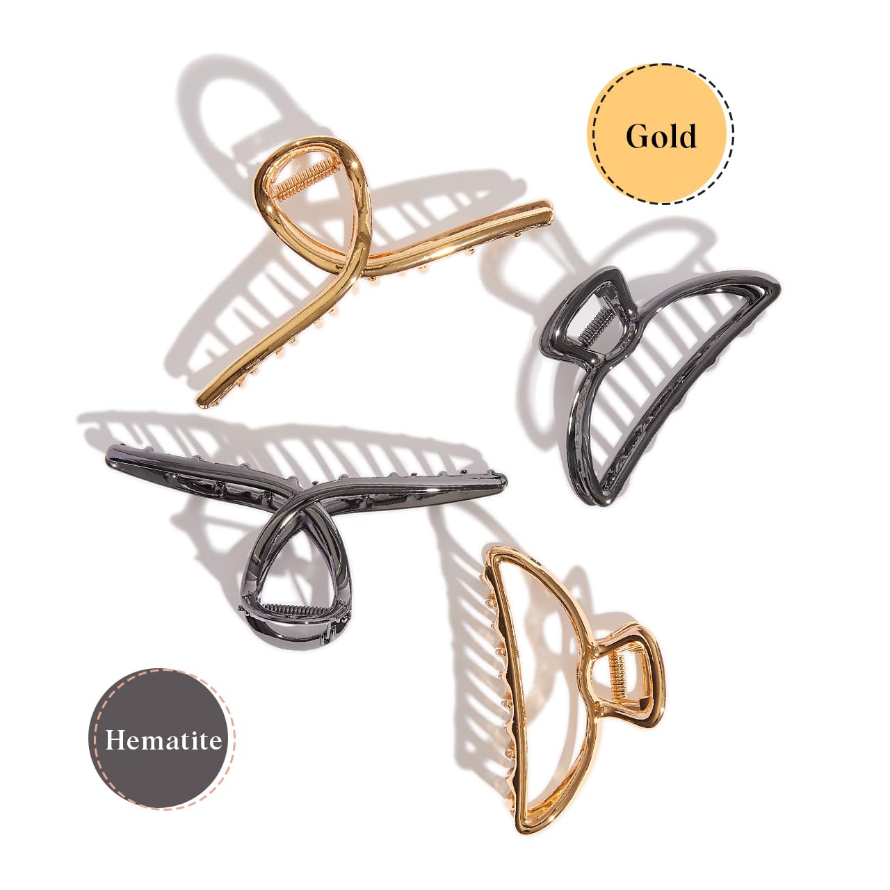 Foto 7 pulgar | Pinzas De Metal Kitsch, Duraderas Y Elegantes, Para Mujer, 4 Piezas - Venta Internacional.