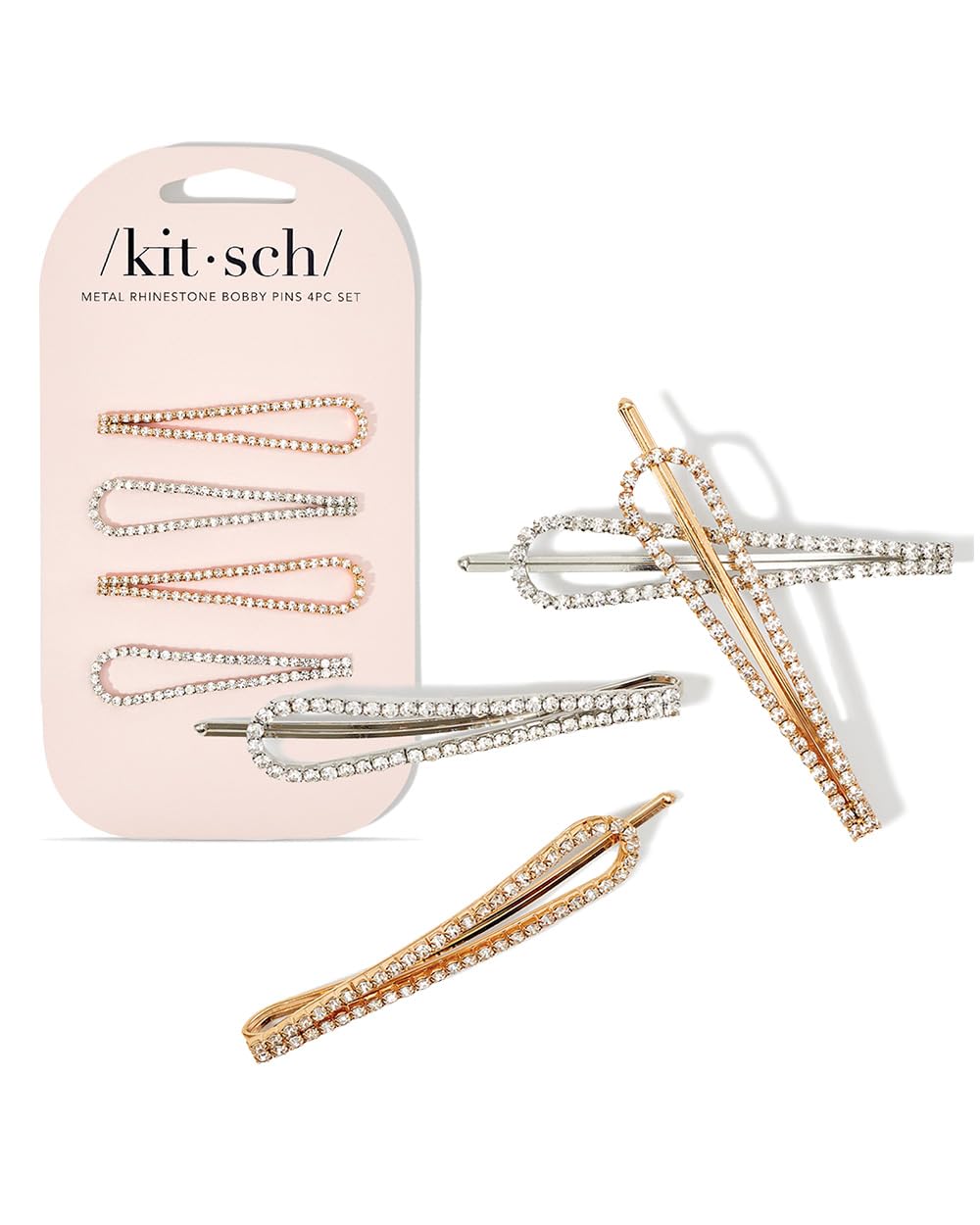 Foto 1 | Hair Accessories Kitsch - Set De 4 Horquillas Con Diamantes De Imitación - Venta Internacional.