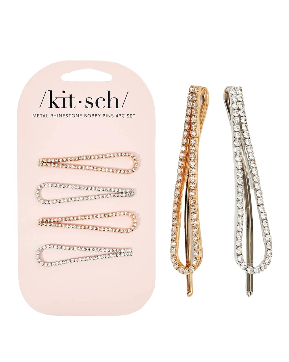 Foto 8 pulgar | Hair Accessories Kitsch - Set De 4 Horquillas Con Diamantes De Imitación - Venta Internacional.