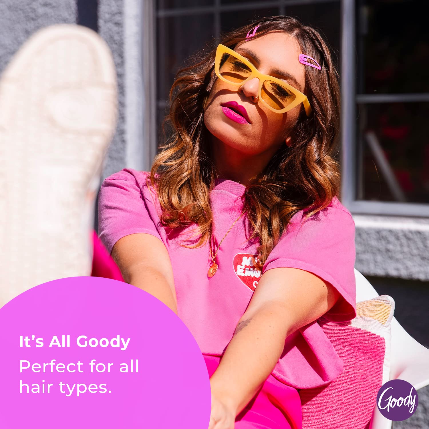 Foto 5 pulgar | Hair Snap Clips Goody Metal Contour Blonde, 6 Unidades - Venta Internacional.