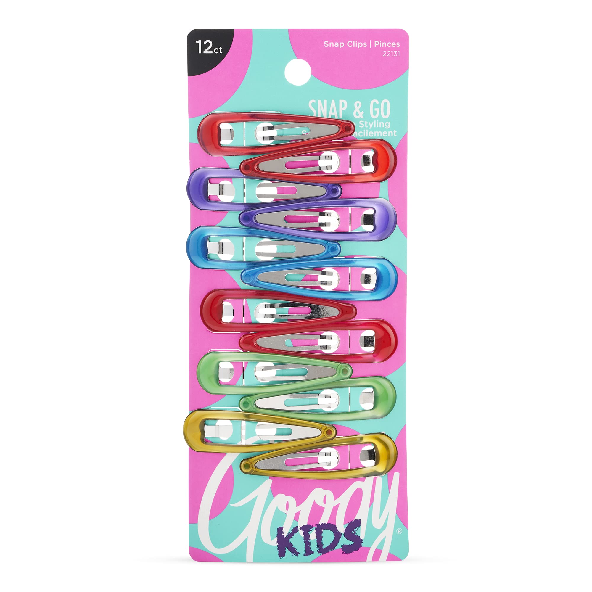 Foto 2 pulgar | Hair Accessories Goody Kids Contour Snap Clips, 12 Unidades - Venta Internacional.