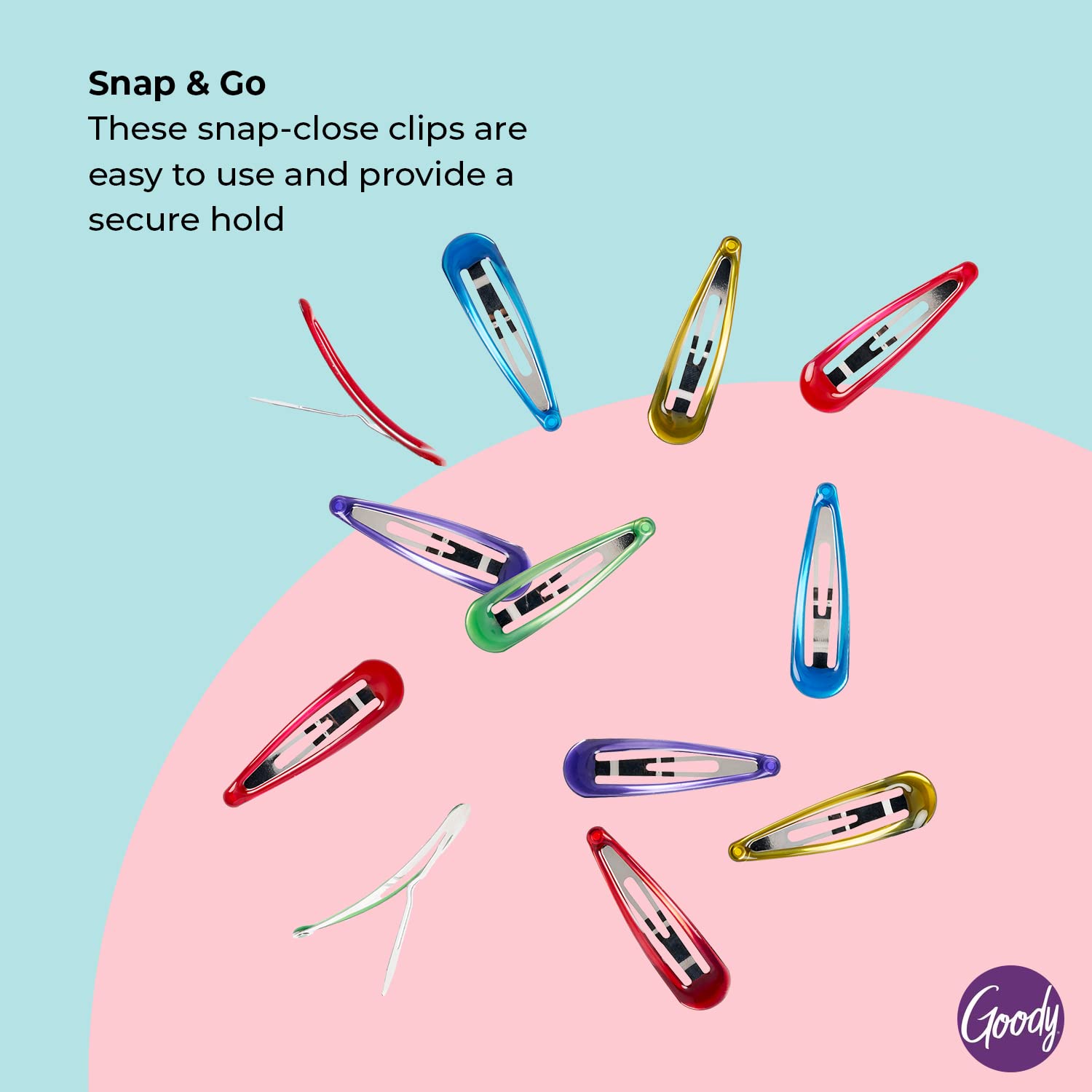 Foto 4 pulgar | Hair Accessories Goody Kids Contour Snap Clips, 12 Unidades - Venta Internacional.