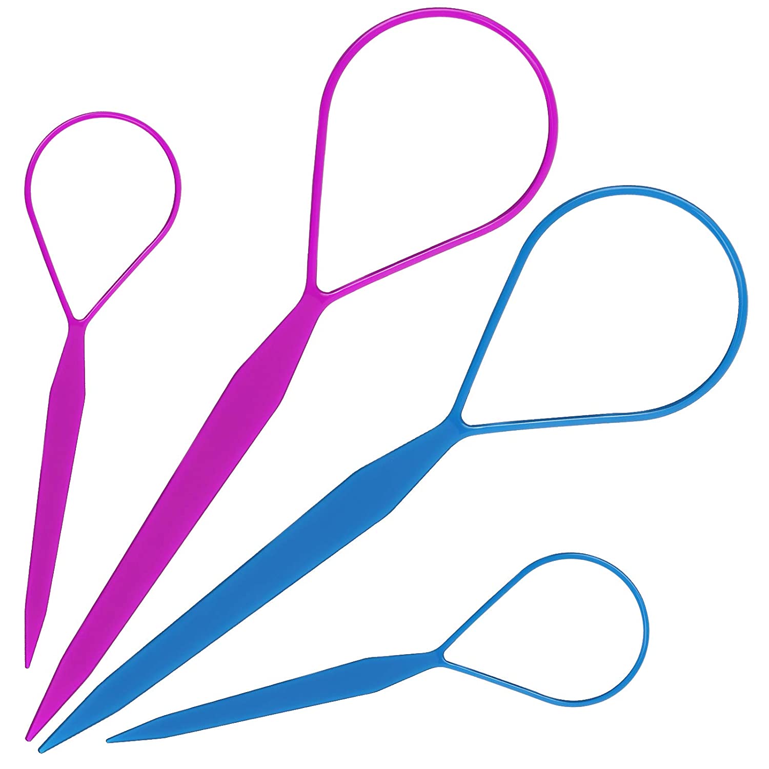 Foto 2 | Hair Tail Tools Huoguo Topsy Tail  2 Pares  Morado Y Azul - Venta Internacional.