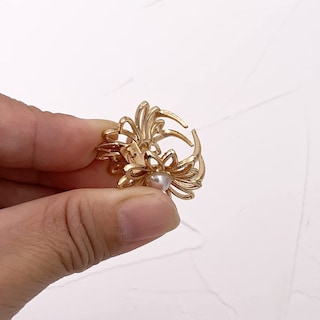 Foto 3 | Pinzas Para El Pelo Huoguo Diseño De Margarita Metal Dorado 5 Unidades - Venta Internacional.