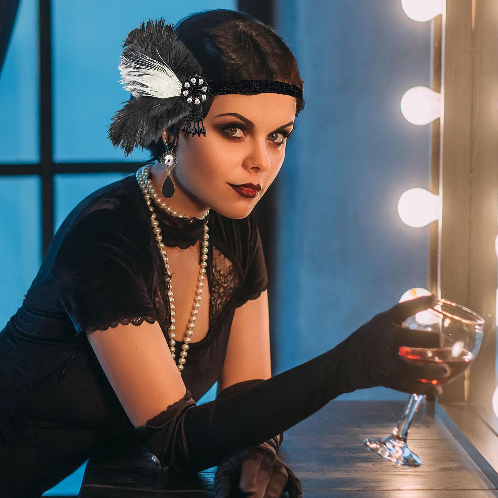 Foto 4 | Set De Accesorios Plulon Flapper Great Gatsby De Los Años 20  8 Piezas - Venta Internacional.