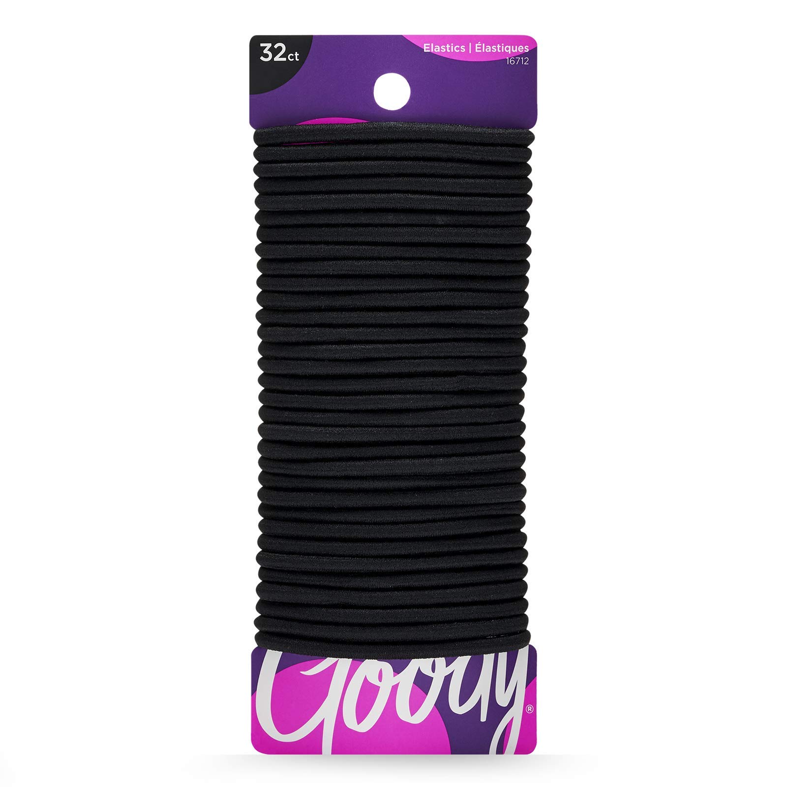 Elásticos De Pelo Goody Trenzados Negros De 4 Mm Para Cabello Mediano, 32 Unidades - Venta Internacional.