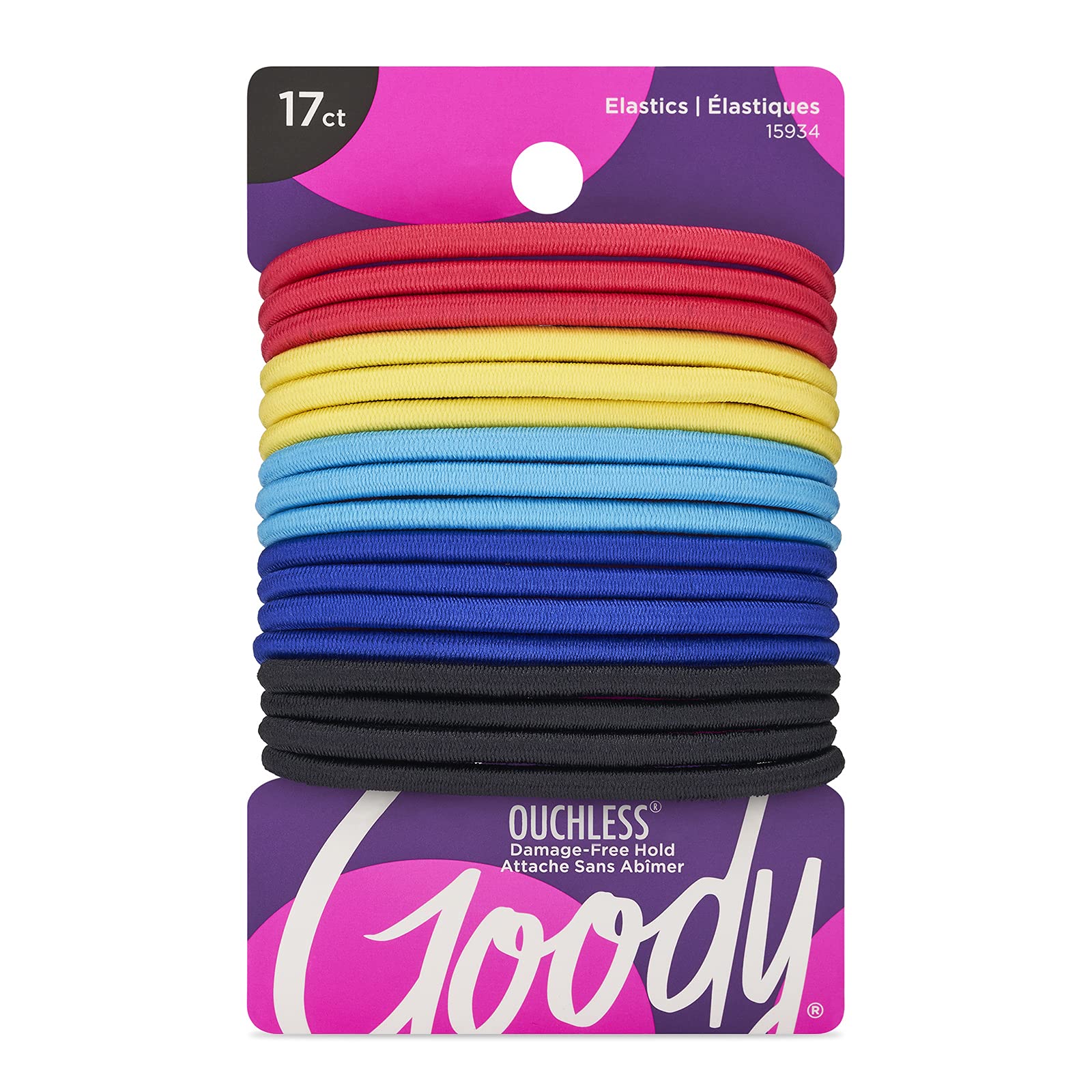Foto 2 pulgar | Corbata Para El Pelo Goody, Elástica, Sin Bolsa, 17 Unidades, Varios Colores - Venta Internacional.