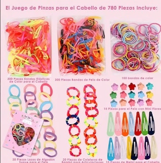 Foto 4 | 780pcs Xtellar Mini Ligas Para Cabello Elásticas Dama Accesorios Etc Accesorios Para Niñas