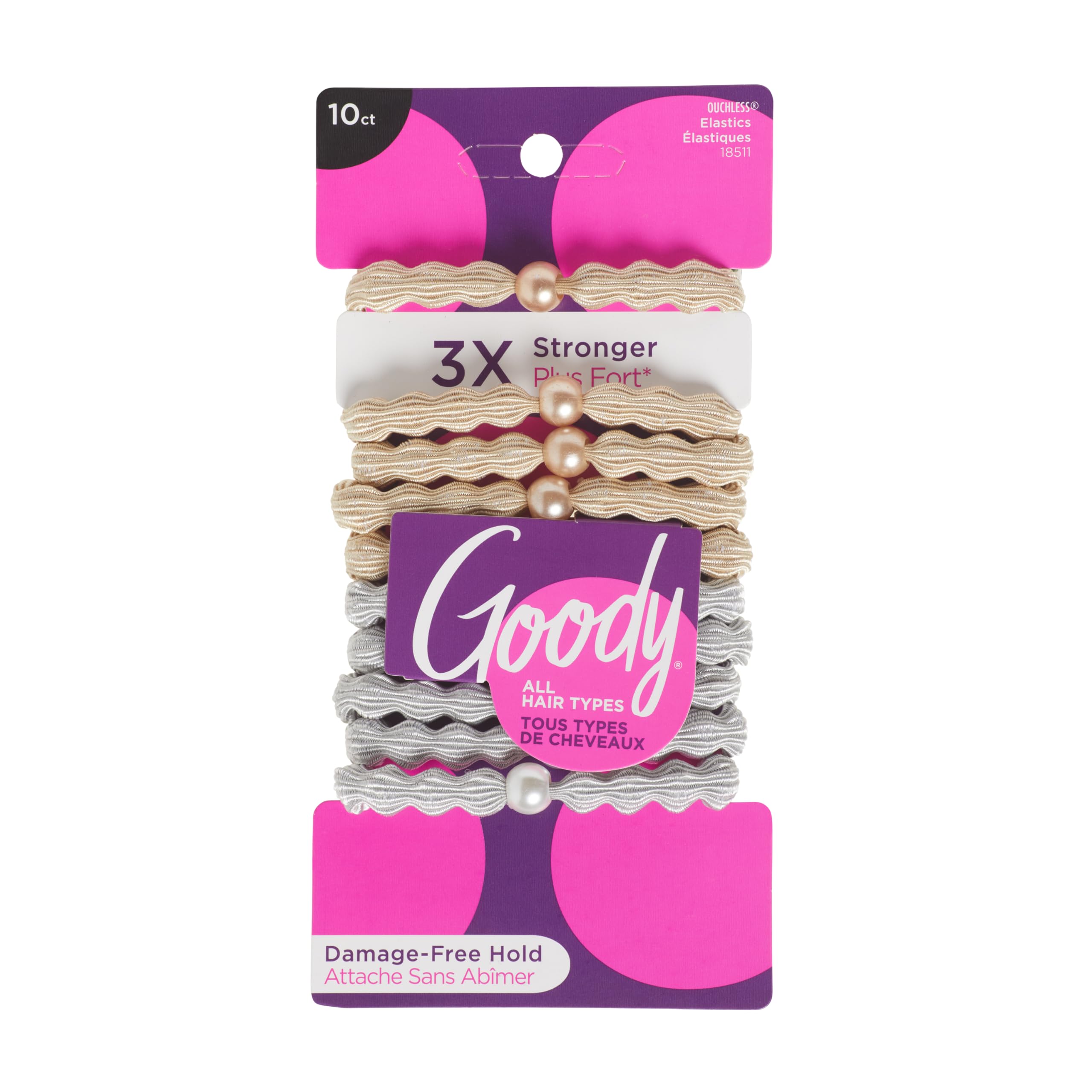 Foto 2 pulgar | Elásticos Para El Cabello Goody Forever, 6 Mm, 10 Unidades, Color Plateado Rubio - Venta Internacional.