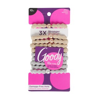 Foto 1 | Elásticos Para El Cabello Goody Forever, 6 Mm, 10 Unidades, Color Plateado Rubio - Venta Internacional.