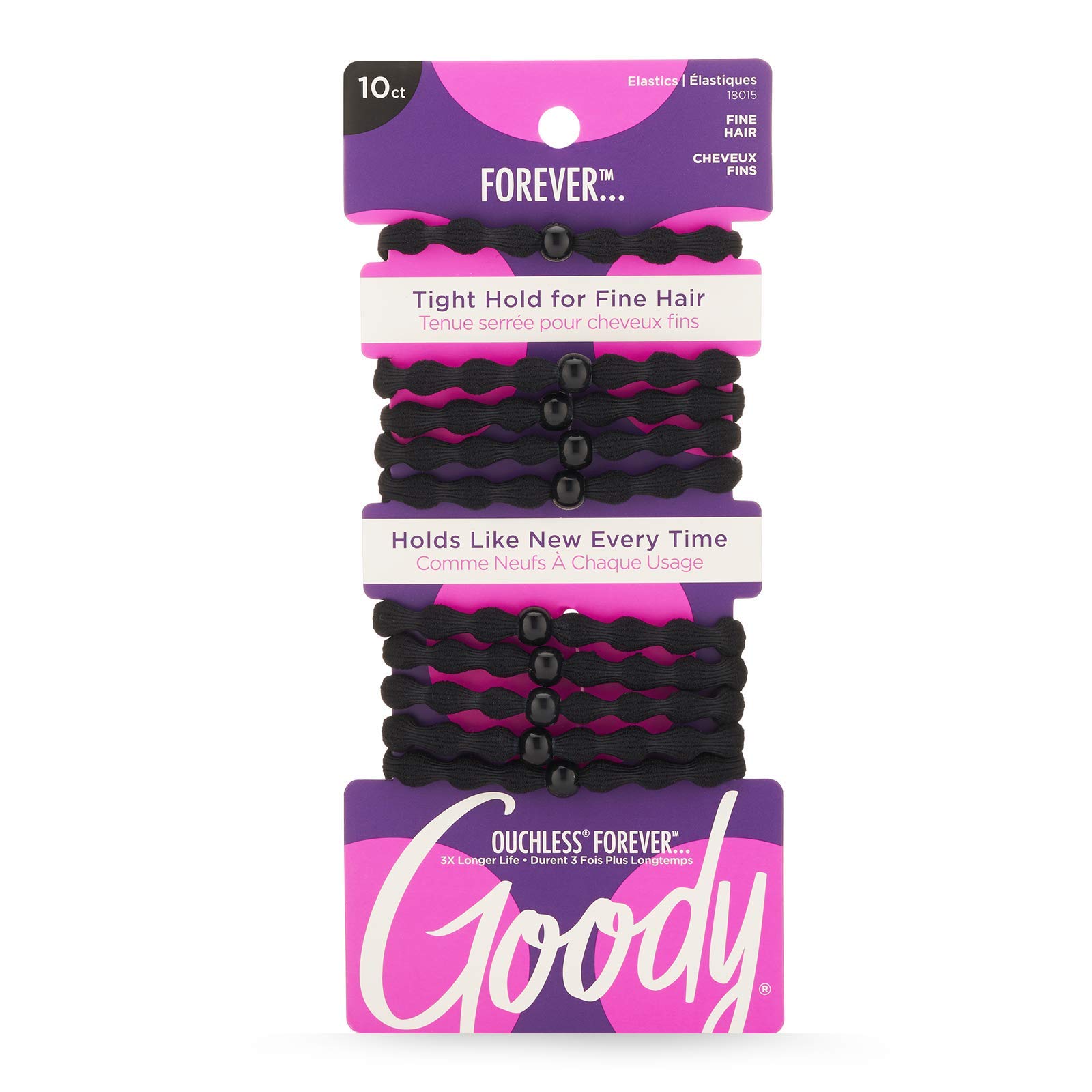 Foto 2 pulgar | Corbata Para El Pelo Goody Forever, Elástica Fina, Sin Bolsa, 4 Mm, 10 Unidades - Venta Internacional.