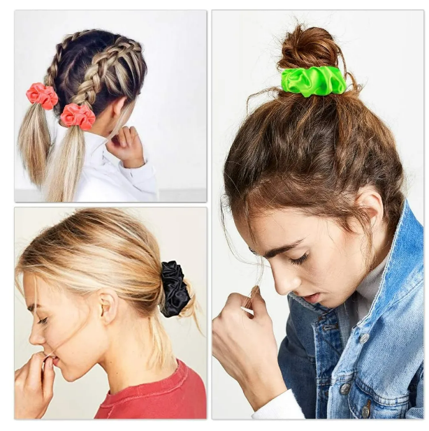 Foto 4 pulgar | Scrunchies de Terciopelo Multicolor 80 Piezas