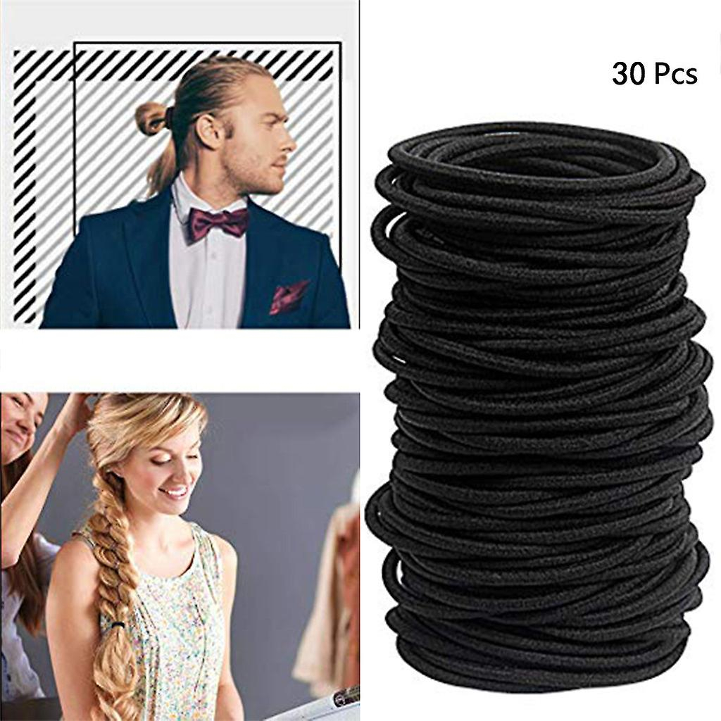 Foto 3 pulgar | Cintas Elásticas Negras Huoguo Para Cabello Grueso Y Rizado  30 Unidades - Venta Internacional.