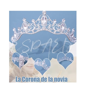Foto 2 | Reina Corona Princesa Boda Tiara Tiara Plateado