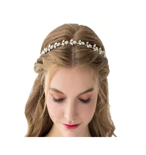 Foto 2 | Diadema De Cristal Para Novia Con Diamantes De Imitación Plateado