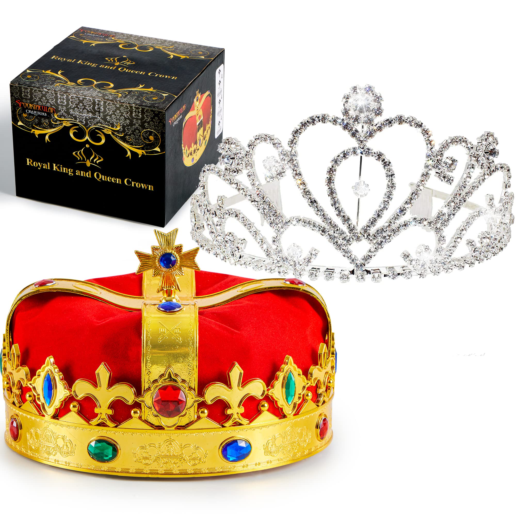 Foto 2 pulgar | Conjunto De Coronas Joyin Royal King's Crown Y Queen's Crown - Venta Internacional.