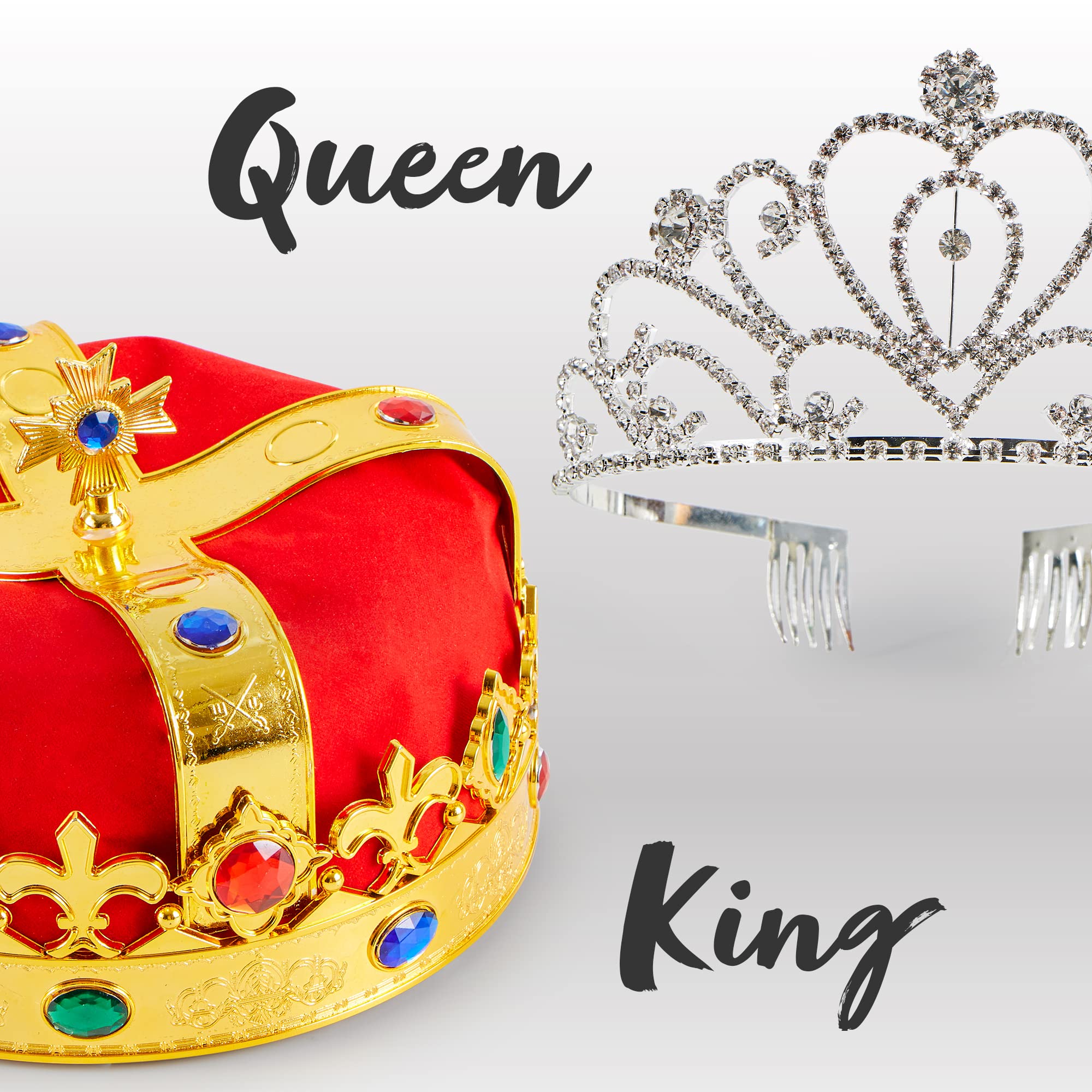 Foto 5 pulgar | Conjunto De Coronas Joyin Royal King's Crown Y Queen's Crown - Venta Internacional.