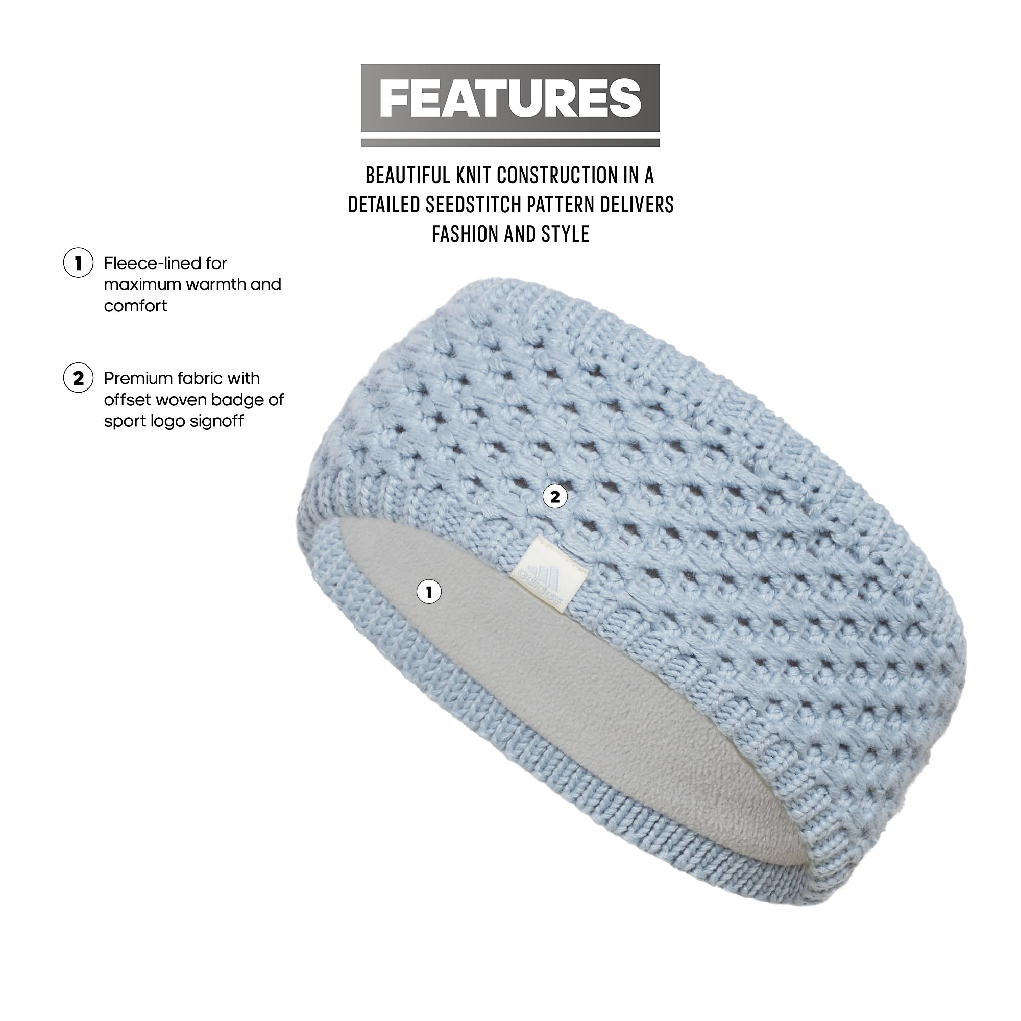 Foto 3 pulgar | Diadema de Punto Adidas para Mujer- Venta Internacional