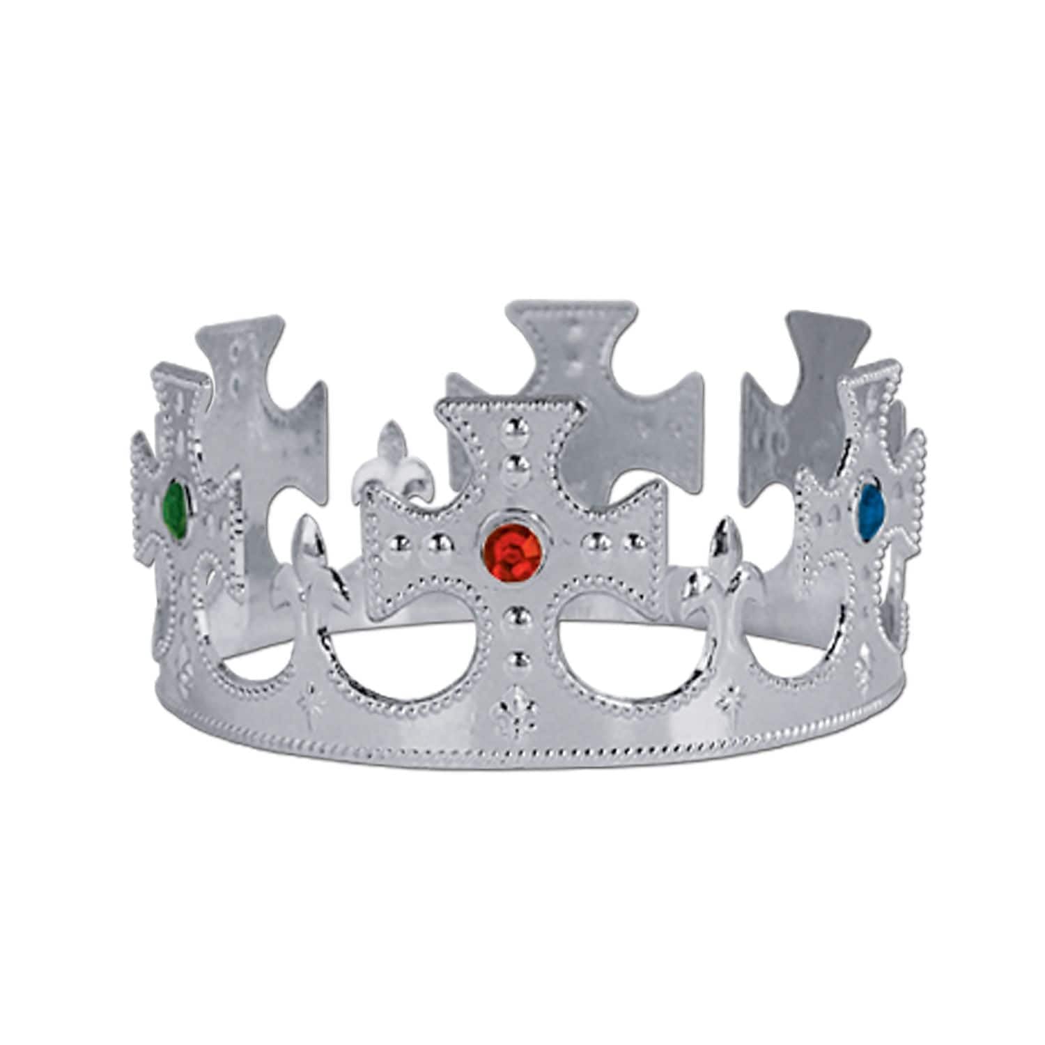 Foto 1 | Fiesta De Plata Con Forma De Corona Del Rey Con Joyas De Plástico De Crown Beistle - Venta Internacional.