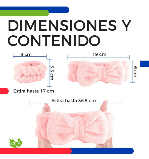 Foto 4 pulgar | Kit Xtellar Diadema Y Muñequeras Skincare Maquillaje Mascarilla Rosa