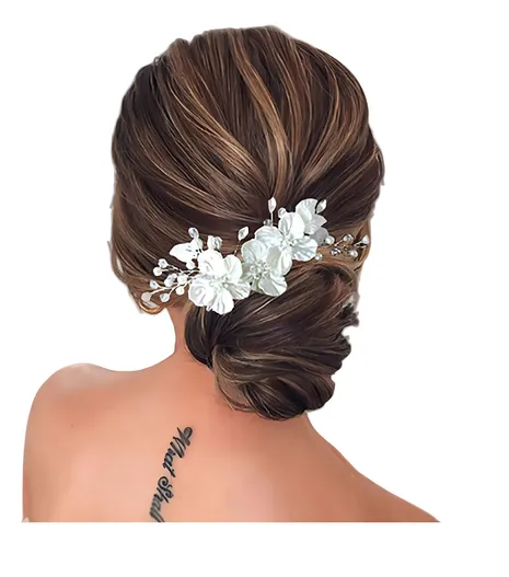 Blanco Xtellar Accesorio Para Peinado De Novia, Diadema De Novia, Peinado