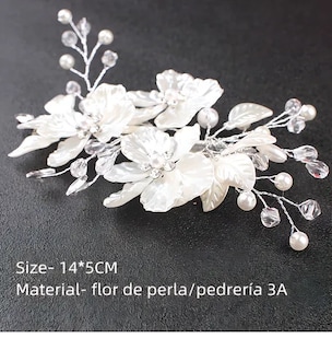 Foto 2 | Blanco Xtellar Accesorio Para Peinado De Novia, Diadema De Novia, Peinado