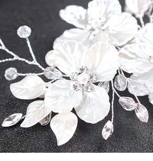 Foto 3 | Blanco Xtellar Accesorio Para Peinado De Novia, Diadema De Novia, Peinado