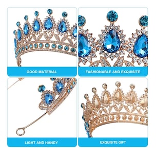 Foto 2 | Coronas Xtellar Reina Para Niña Princesa Tiaras De Boda Tocado Novia
