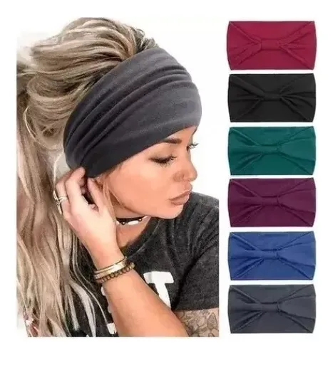 Foto 2 pulgar | Juego Xtellar De 6 Diademas Anchas Para Mujer, Deportivas, Para Yoga Color 6 Pcs