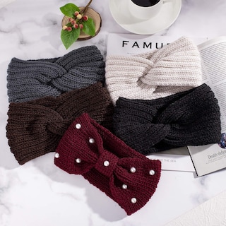 Foto 3 | Juego De 5 Diademas De Punto Grueso Whaline Para El Invierno - Venta Internacional.