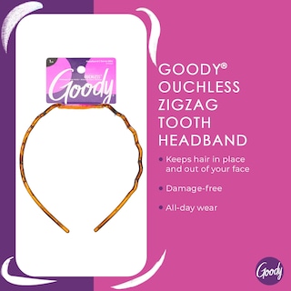 Foto 2 | Diadema Goody Ouchless Zigzag Tooth Para Todo Tipo De Cabello - Venta Internacional.