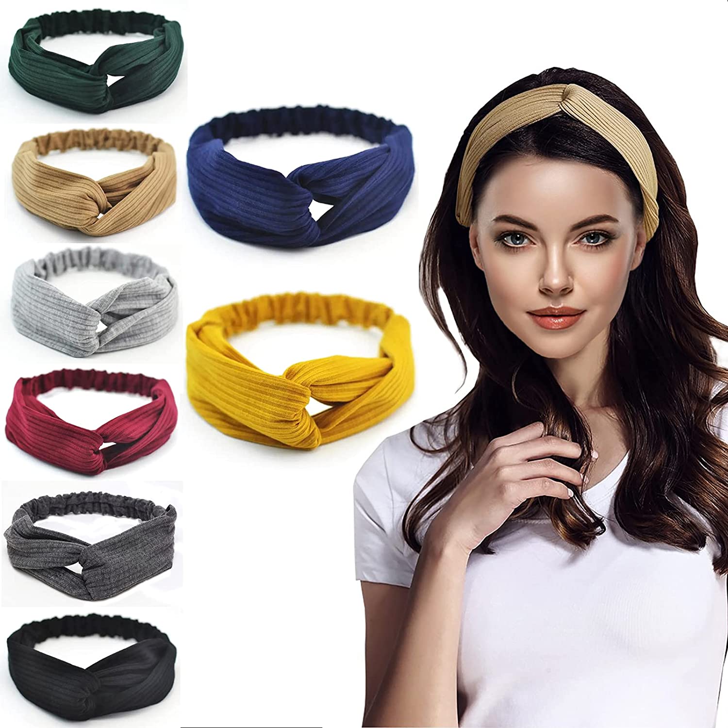 Foto 3 | Diademas Bohemio Huoguo Twisted Para Mujer  A La Moda  Para Acceder Al Cabello. - Venta Internacional.
