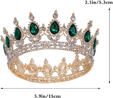 Foto 3 | Tiara Con Forma De Corona Nupcial Huoguo Lujosa Con Diamantes De Imitación De Cristal - Venta Internacional.