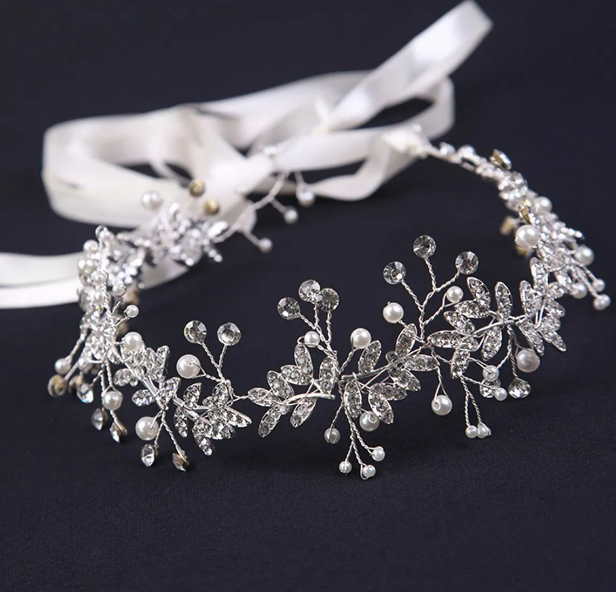 Foto 4 pulgar | Diadema De Plata Xtellar Para Novia  Toque Final De Lujo Para Estilos Nupciales