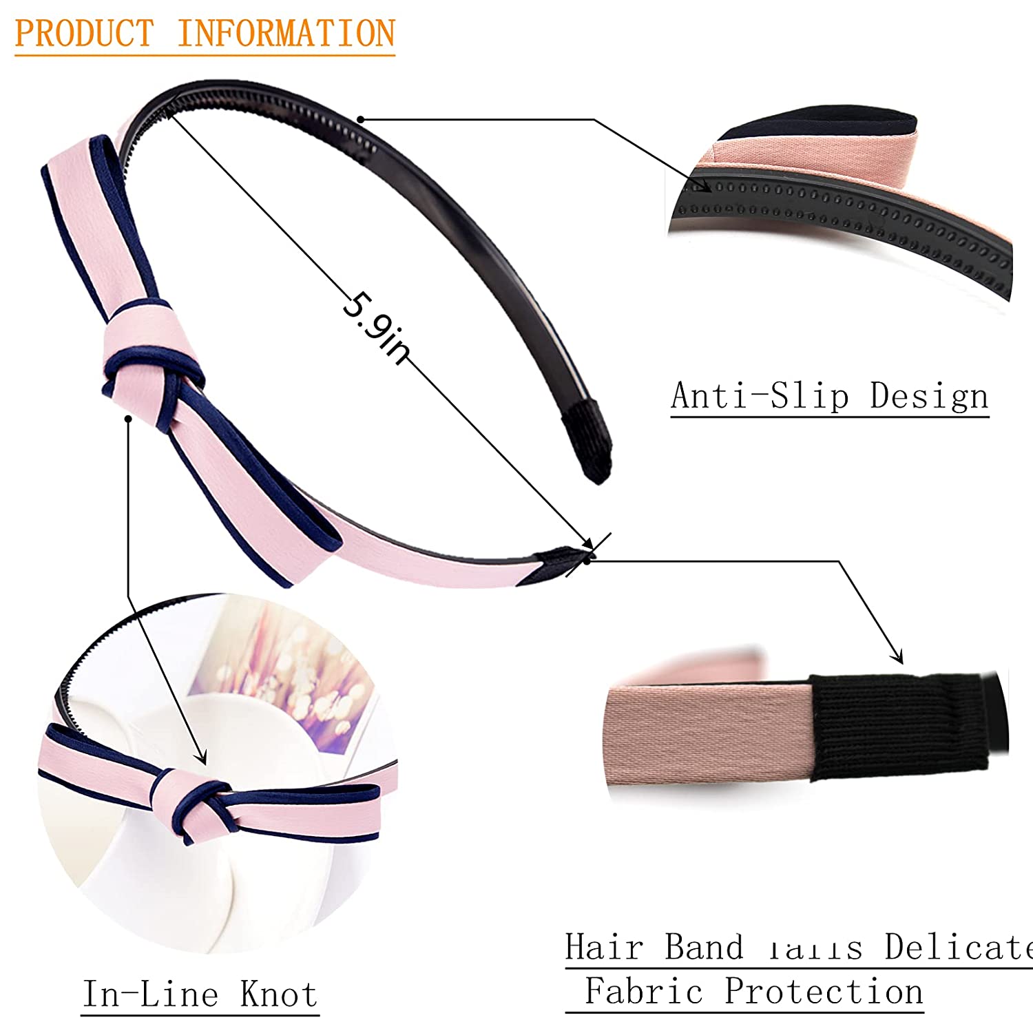 Foto 2 pulgar | Diadema Huoguo Fashion Con Lazo Anudado Para Mujer - Venta Internacional.