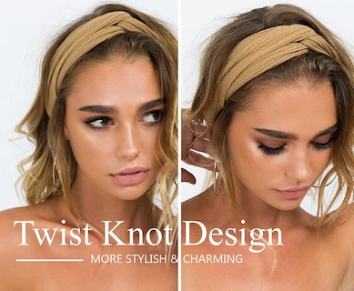 Foto 2 | Diademas Huoguo Twist Con Nudos Bohemio Elásticas Para Mujer 8 Unidades - Venta Internacional.
