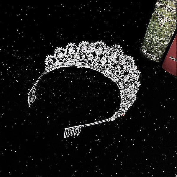Foto 2 pulgar | Diadema Huoguo Crown Crystal Para Novia  Color Rojo - Venta Internacional.