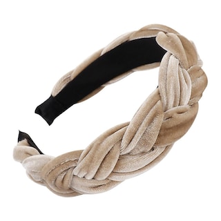 Foto 1 | Diadema Moderna Con Trenzas De Terciopelo Huoguo Para Mujeres Y Niñas - Venta Internacional.