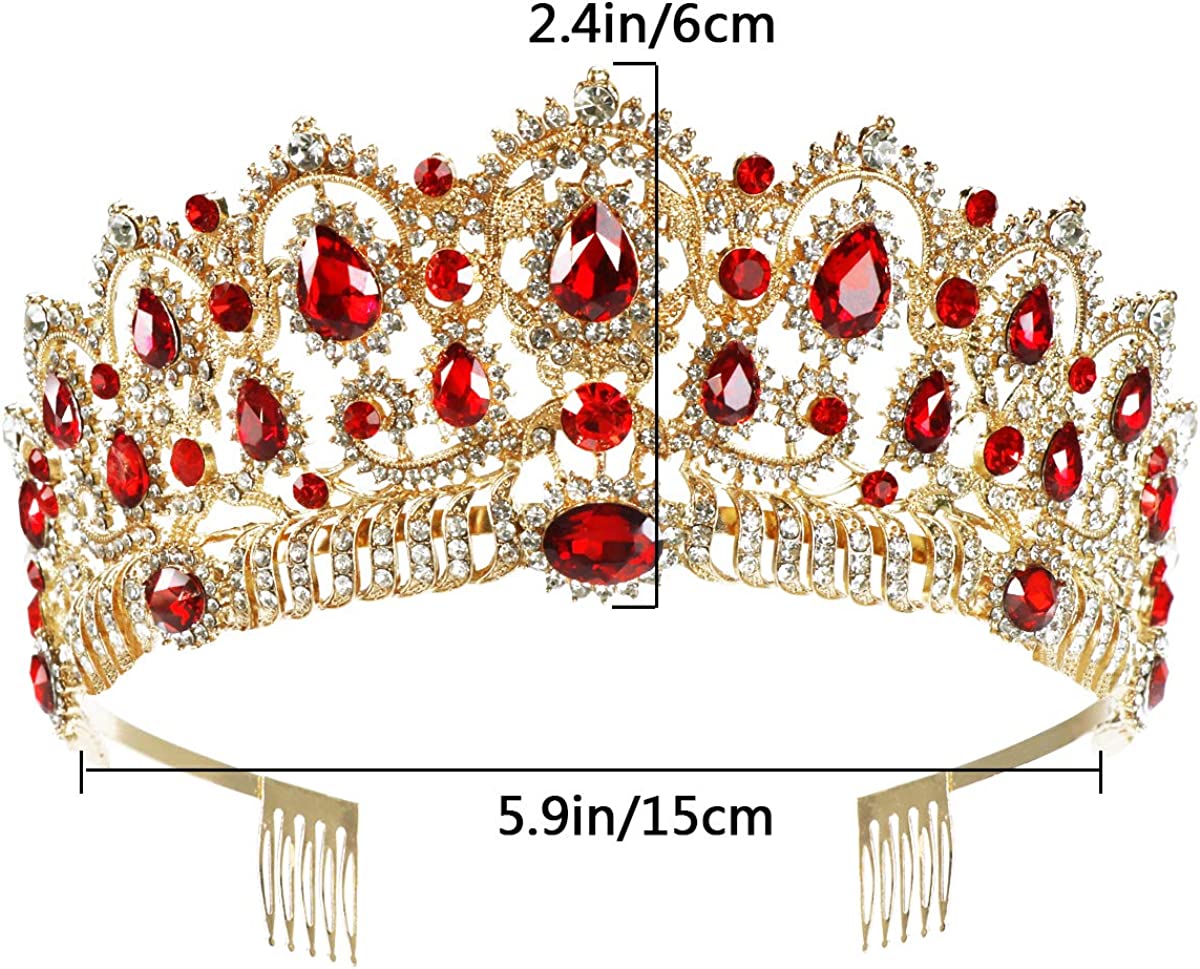 Foto 4 pulgar | Tiara Con Forma De Corona Nupcial Huoguo Lujosa Con Diamantes De Imitación De Cristal - Venta Internacional.