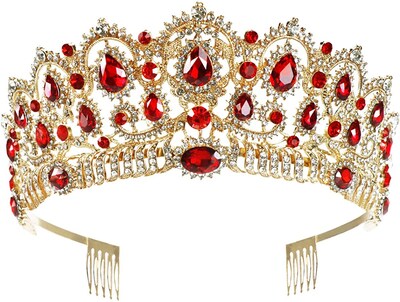 Foto 5 | Tiara Con Forma De Corona Nupcial Huoguo Lujosa Con Diamantes De Imitación De Cristal - Venta Internacional.