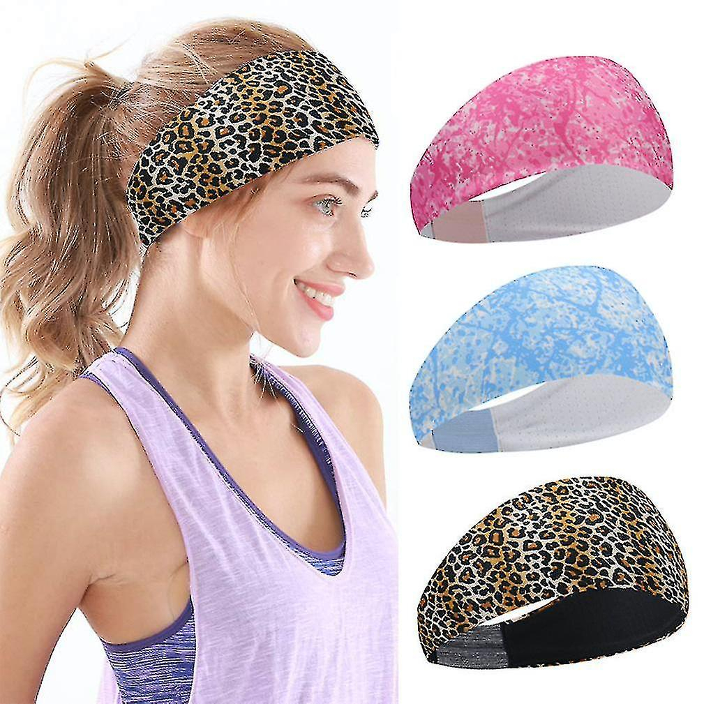 Foto 1 | Diademas Huoguo  3 Unidades  Con Estampado De Leopardo  Antideslizantes  Yoga Y Deportes - Venta Internacional.