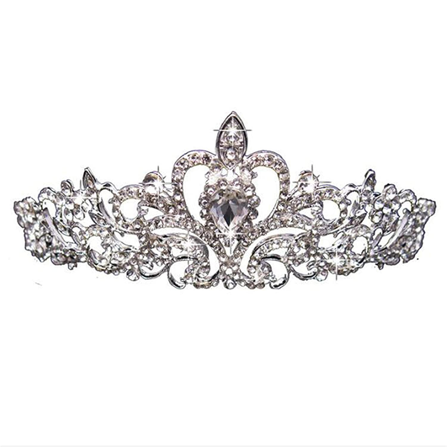 Foto 2 pulgar | Tiara De Boda Huoguo Con Cristales De Strass Para Novia Y Princesa - Venta Internacional.