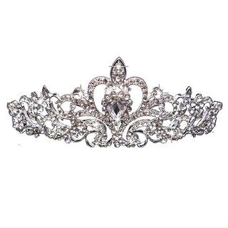 Foto 1 | Tiara De Boda Huoguo Con Cristales De Strass Para Novia Y Princesa - Venta Internacional.