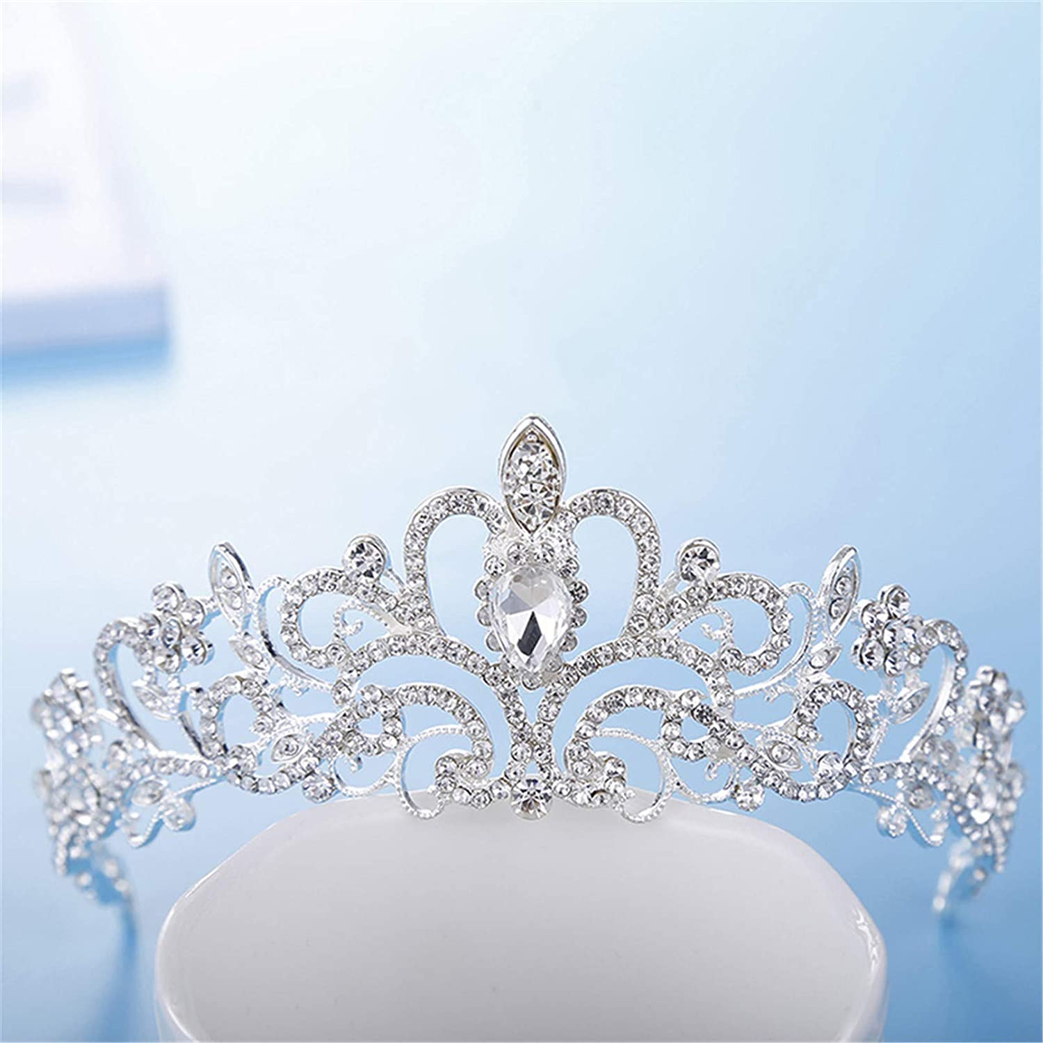 Foto 3 pulgar | Tiara De Boda Huoguo Con Cristales De Strass Para Novia Y Princesa - Venta Internacional.