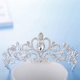 Foto 2 | Tiara De Boda Huoguo Con Cristales De Strass Para Novia Y Princesa - Venta Internacional.