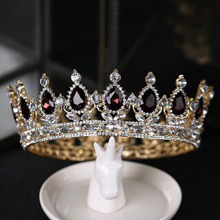 Foto 1 | Diadema Huoguo Crown Full Diamond Purple Red Water Drops - Venta Internacional.
